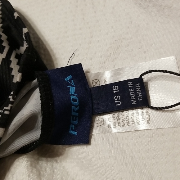 NWT PLUS SIZE SWIM  DRESS RETRO PIN UP ONE PIECE SWIMSUIT RETRO tummy control - Picture 6 of 12